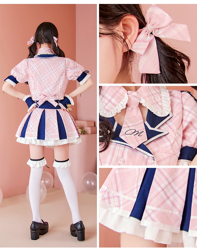 【即日発送】キャンディチェックアイドルブレザー《ハロウィンコスプレ8点セット》【Malymoon/マリームーン】【CS25115】