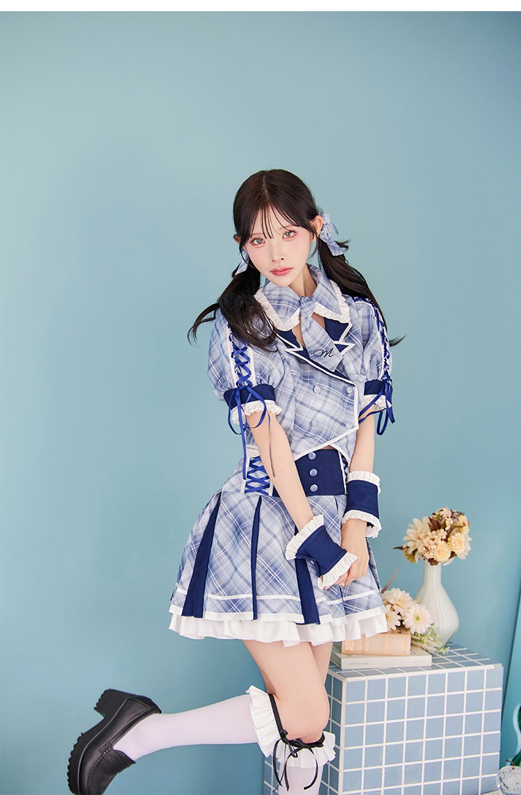 【即日発送】キャンディチェックアイドルブレザー《ハロウィンコスプレ8点セット》【Malymoon/マリームーン】【CS25115】