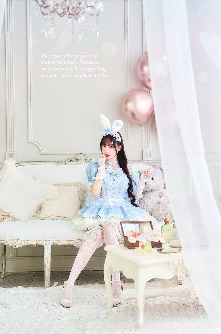 【即日発送】【佐藤ノア&中村里砂着用】ロイヤルマリーレースバニー《オリジナルコスプレ12点セット》【Malymoon/マリームーン】【CS25193-2】