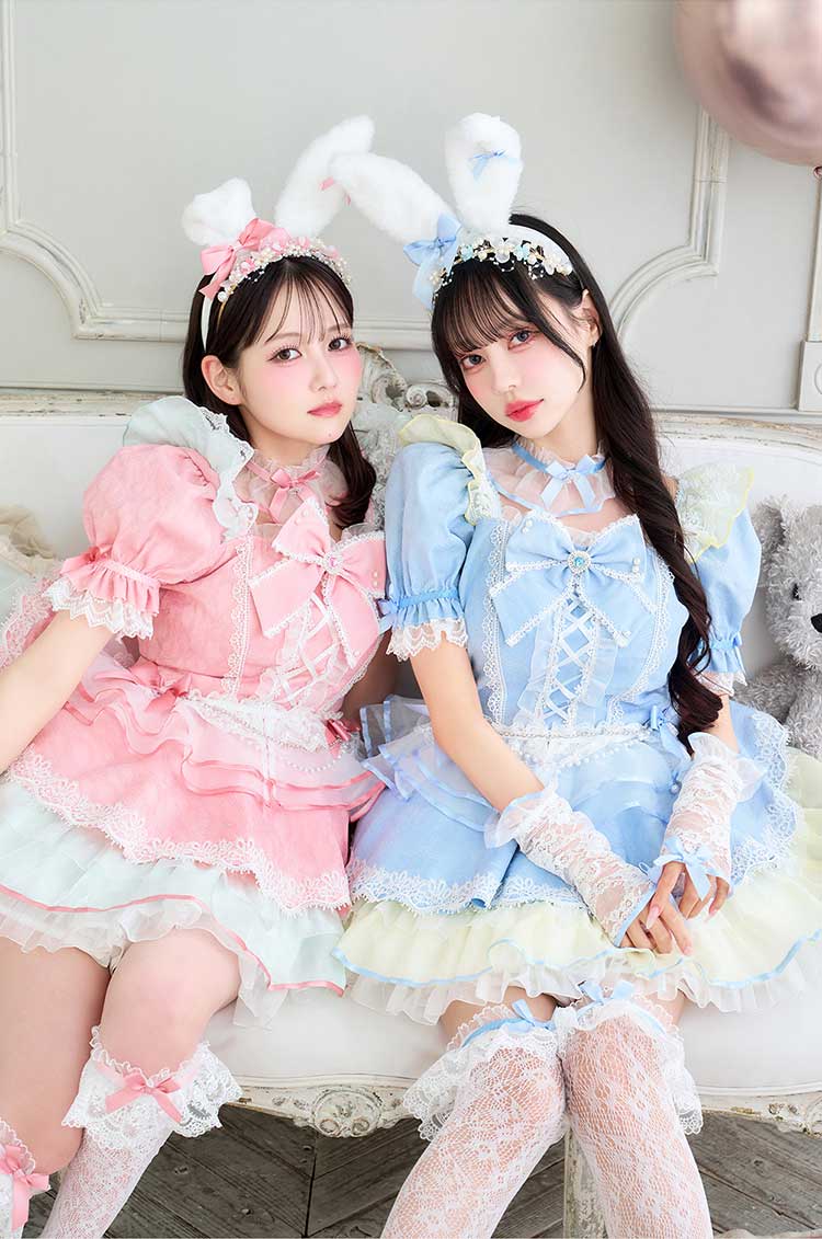 【即日発送】【佐藤ノア&中村里砂着用】ロイヤルマリーレースバニー《オリジナルコスプレ12点セット》【Malymoon/マリームーン】【CS25193-2】