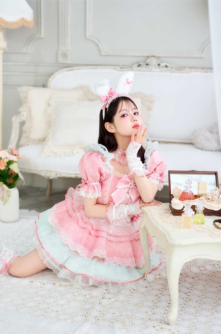 【即日発送】【佐藤ノア&中村里砂着用】ロイヤルマリーレースバニー《オリジナルコスプレ12点セット》【Malymoon/マリームーン】【CS25193-2】