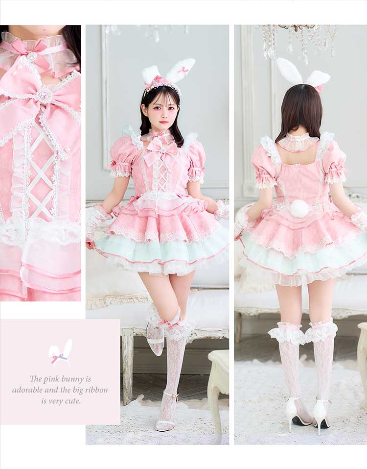 【即日発送】【佐藤ノア&中村里砂着用】ロイヤルマリーレースバニー《オリジナルコスプレ12点セット》【Malymoon/マリームーン】【CS25193-2】