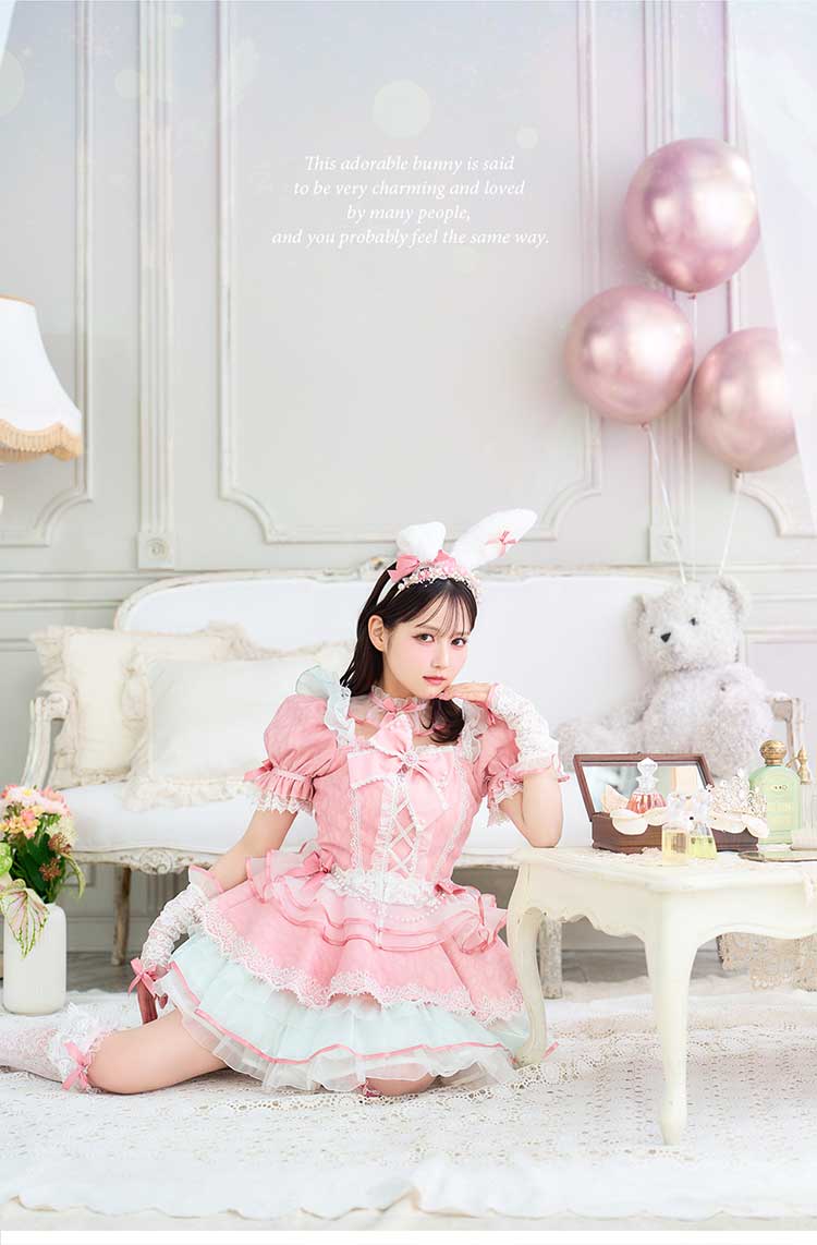 【即日発送】【佐藤ノア&中村里砂着用】ロイヤルマリーレースバニー《オリジナルコスプレ12点セット》【Malymoon/マリームーン】【CS25193-2】