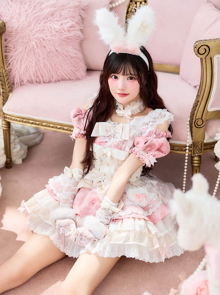 【即日発送】【iLiFE!真守みゅう着用】バロックミューズバニードレス《ハロウィンコスプレ15点セット》【Malymoon/マリームーン】【CS26060-3】