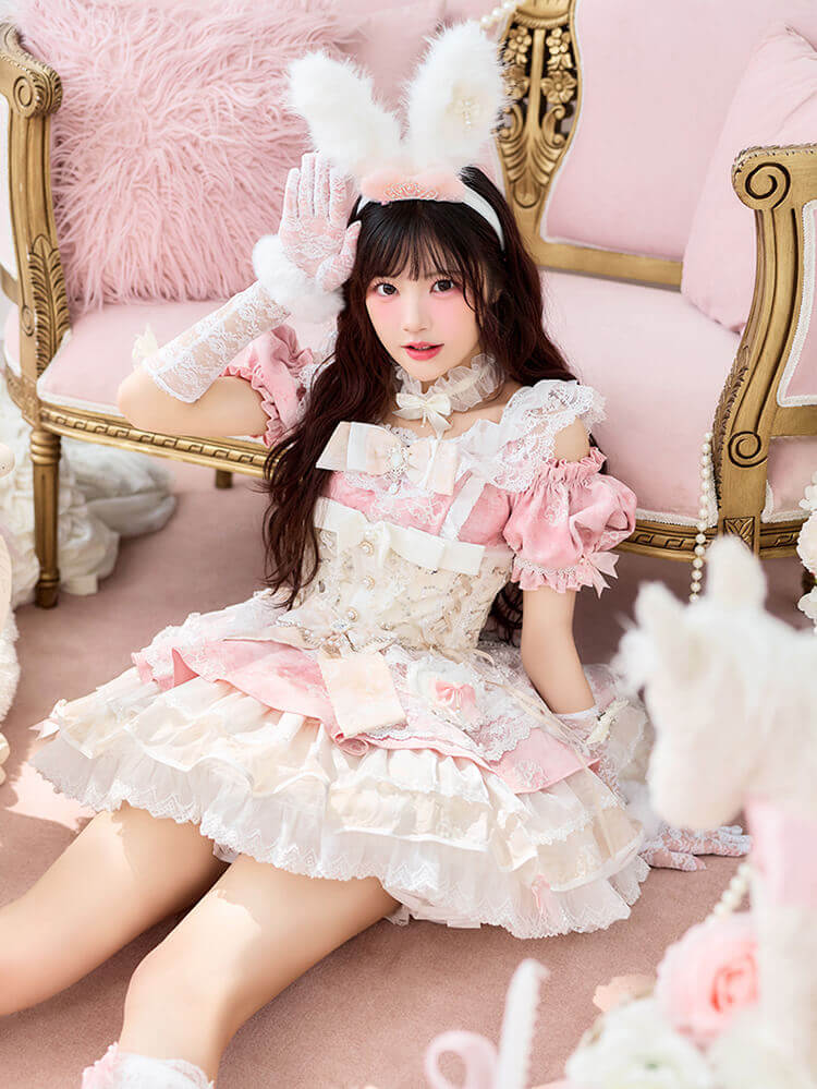 【即日発送】【iLiFE!真守みゅう着用】バロックミューズバニードレス《ハロウィンコスプレ15点セット》【Malymoon/マリームーン】【CS26060-3】