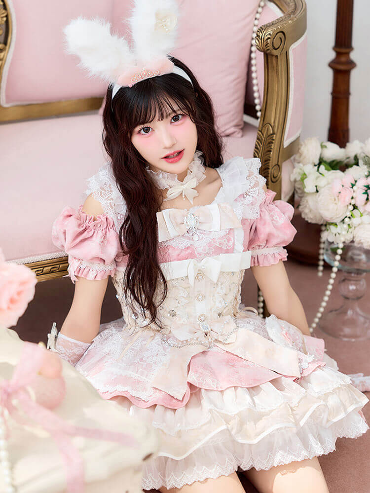 【即日発送】【iLiFE!真守みゅう着用】バロックミューズバニードレス《ハロウィンコスプレ15点セット》【Malymoon/マリームーン】【CS26060-3】