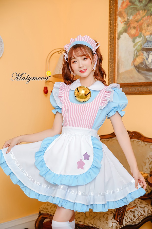 【取り寄せ】【レビュー投稿で白ニーハイプレゼント】完全受注オーダー高級メイド服《かわいいコスプレ4点セット》【odr8127】