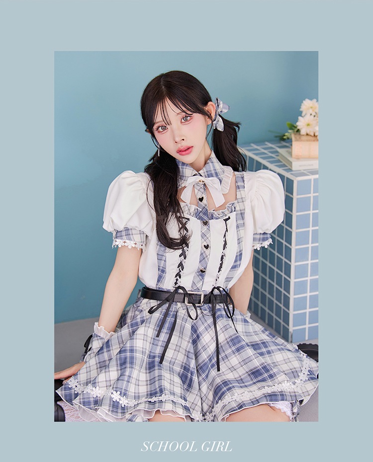 【即日発送】フルールラインドーリースクールガール《ハロウィンコスプレ9点セット》【Malymoon/マリームーン】【CS25116】