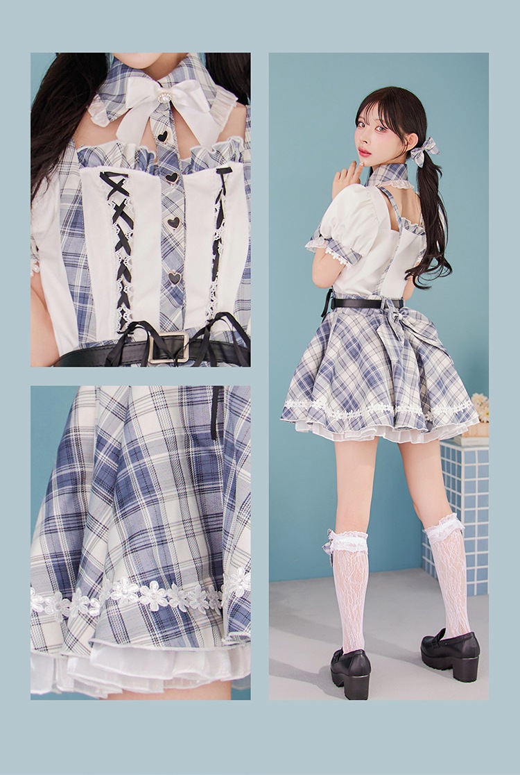 【即日発送】フルールラインドーリースクールガール《ハロウィンコスプレ9点セット》【Malymoon/マリームーン】【CS25116】