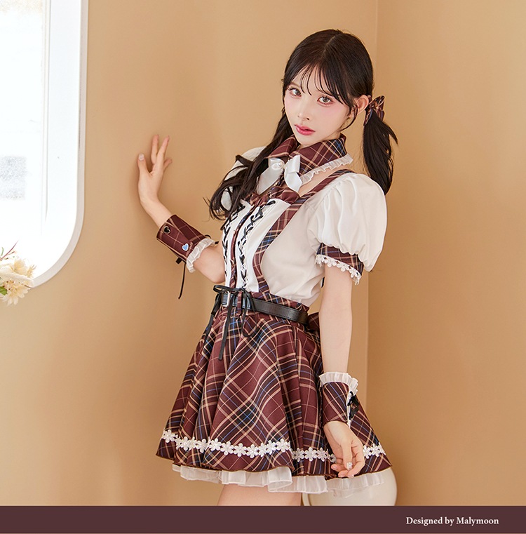 【即日発送】フルールラインドーリースクールガール《ハロウィンコスプレ9点セット》【Malymoon/マリームーン】【CS25116】