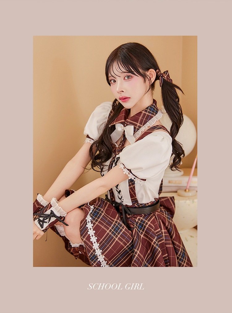 【即日発送】フルールラインドーリースクールガール《ハロウィンコスプレ9点セット》【Malymoon/マリームーン】【CS25116】