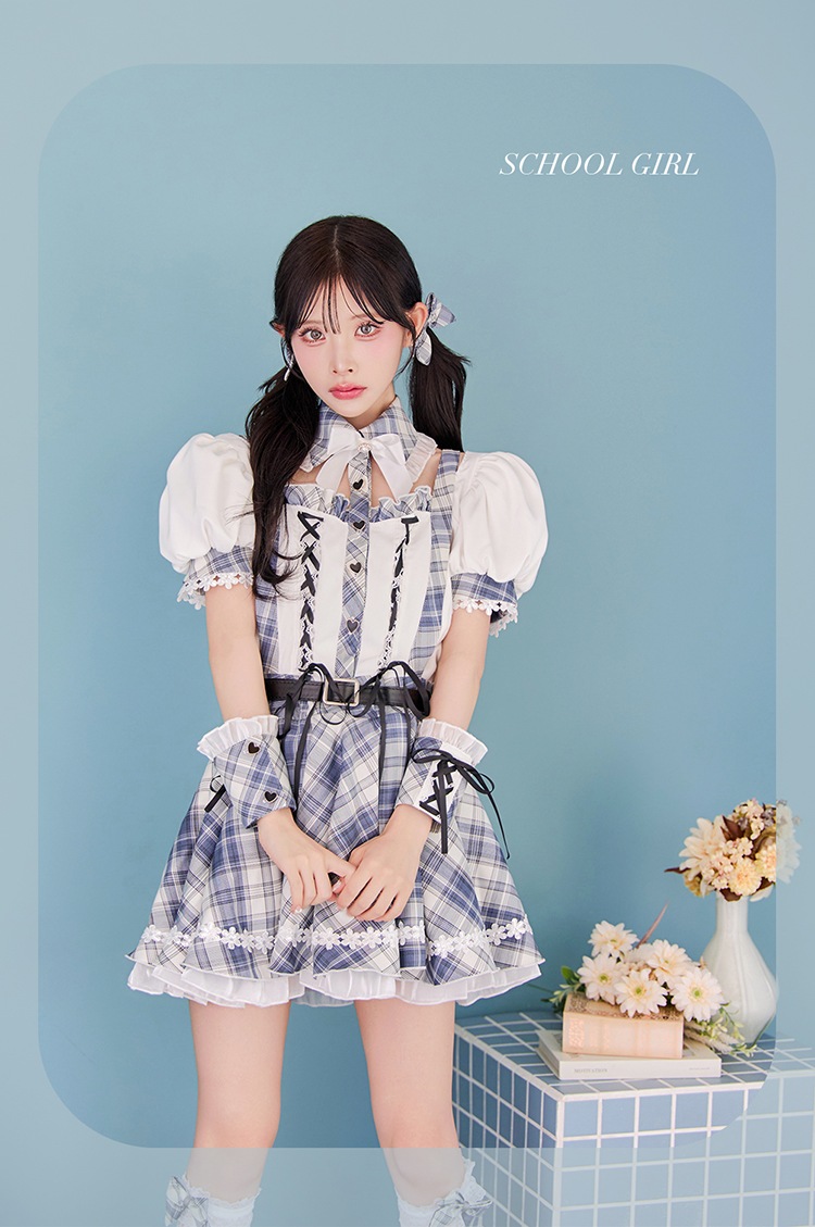 【即日発送】フルールラインドーリースクールガール《ハロウィンコスプレ9点セット》【Malymoon/マリームーン】【CS25116】