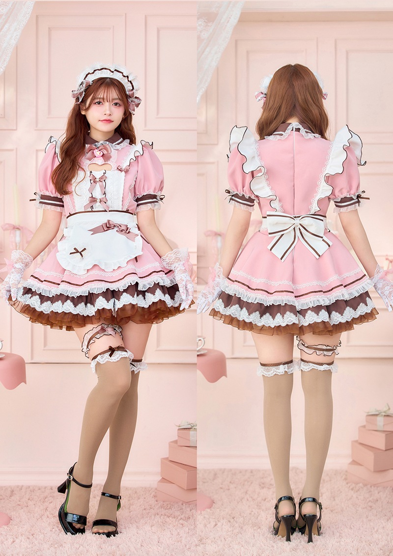 【即日発送】【景井ひな着用】ハートインメルティリボンメイド《バレンタインコスプレ10点セット》【Malymoon/マリームーン】【CS25151】