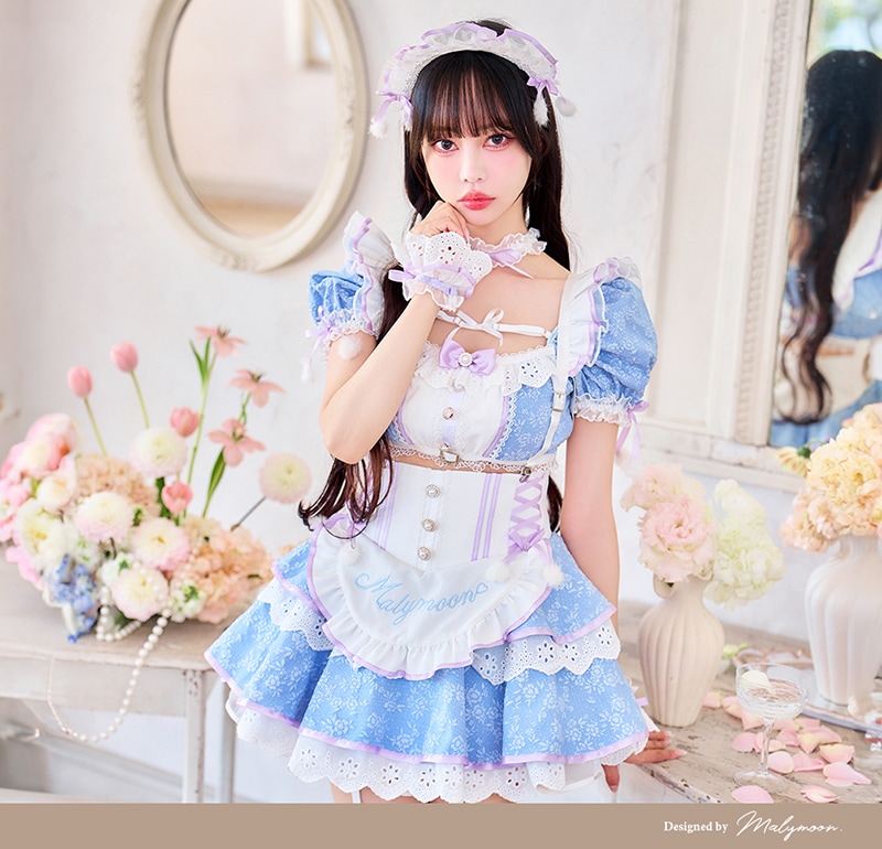 【予約-5月上旬頃より順次発送予定】【中村里砂着用】フルーティーガーデンメイド《オリジナルコスプレ10点セット》【Malymoon/マリームーン】【CS25185-2】