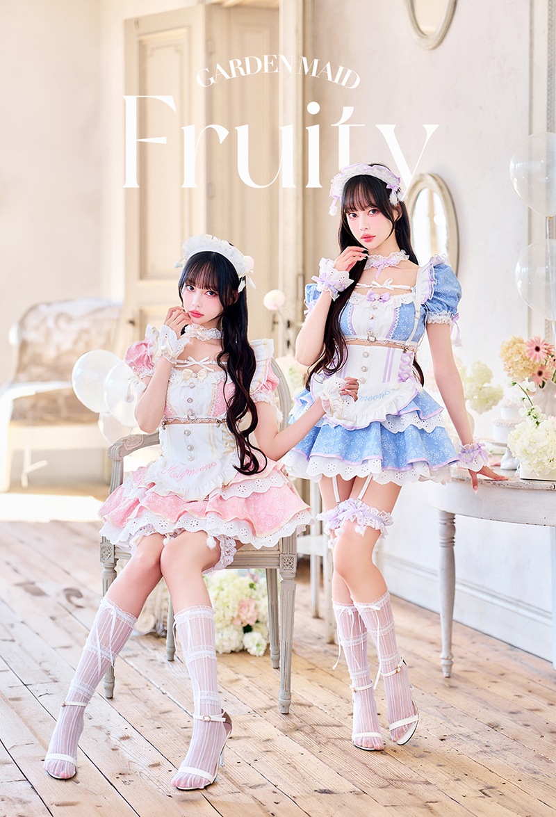 【予約-5月上旬頃より順次発送予定】【中村里砂着用】フルーティーガーデンメイド《オリジナルコスプレ10点セット》【Malymoon/マリームーン】【CS25185-2】