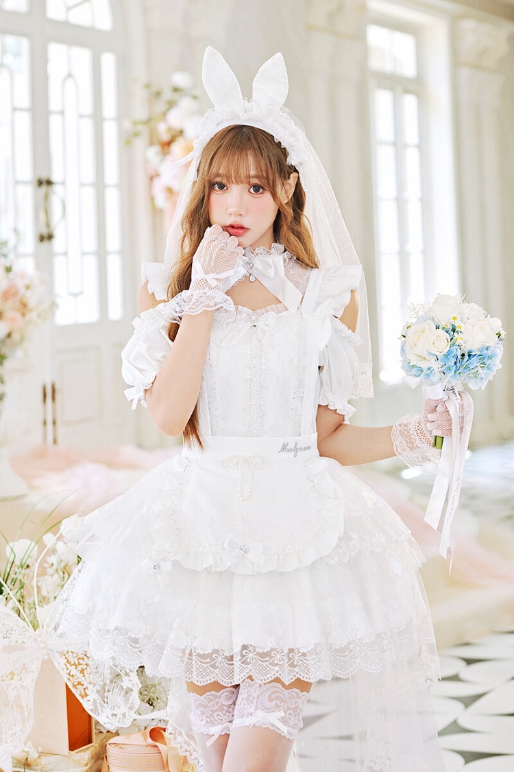 SMサイズは予約】シャンデリアバニーブライド《オリジナルコスプレ12点