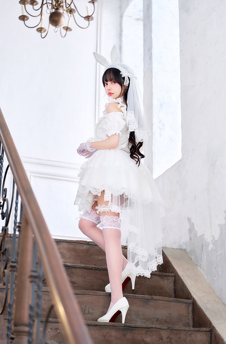 【予約-6月中旬頃より順次発送予定】【中村里砂着用】シャンデリアバニーブライド《オリジナルコスプレ10点セット》【Malymoon/マリームーン】【CS26048】