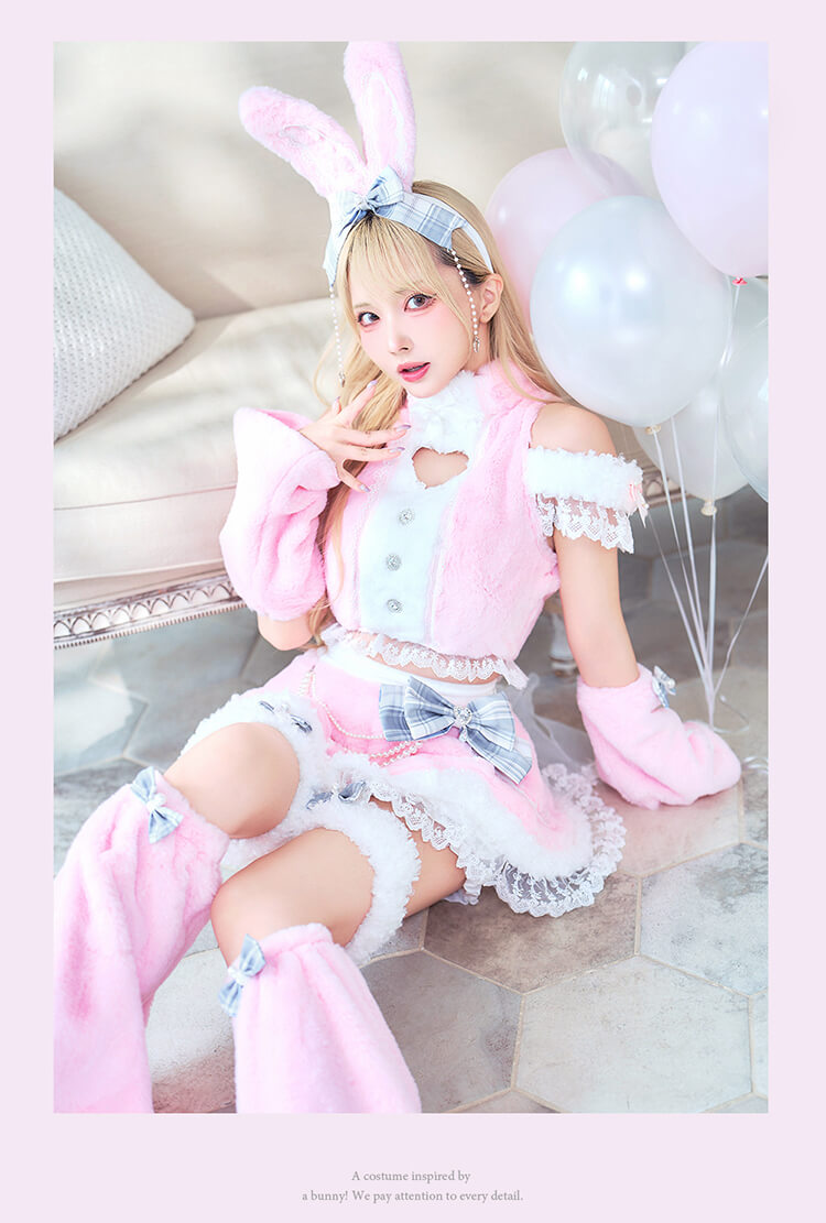 【即日発送】ベイビーハートボアバニー《ハロウィンコスプレ15点セット》【Malymoon/マリームーン】【CS26074-2】