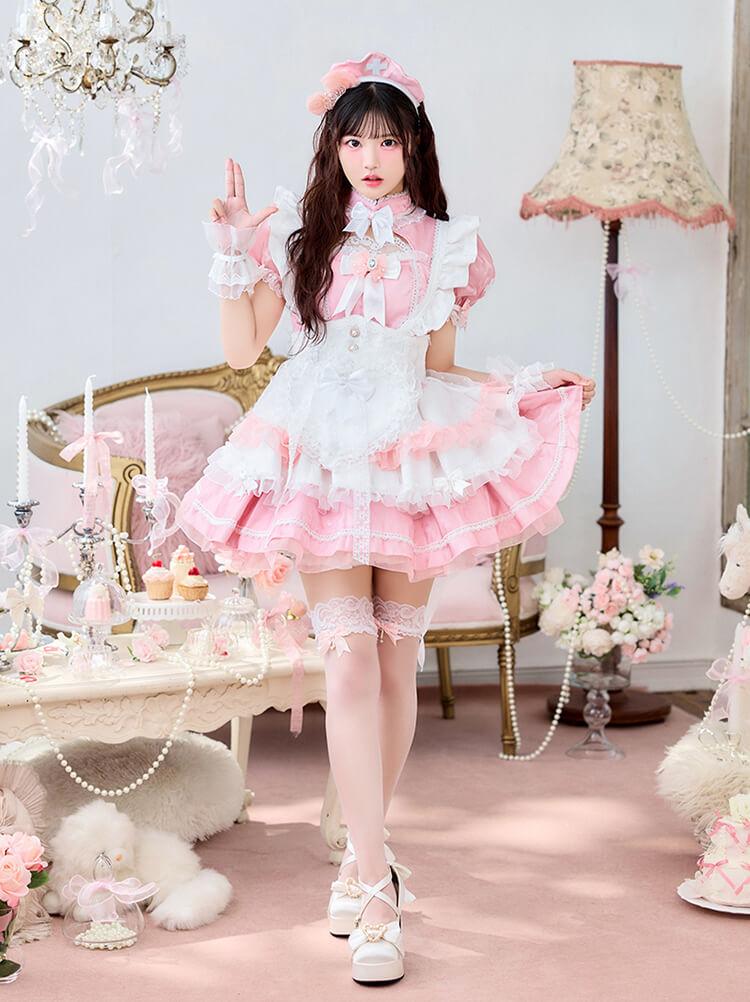 【即日発送】【iLiFE!真守みゅう着用】エーテルトーンリボンナース《ハロウィンコスプレ14点セット》【Malymoon/マリームーン】【CS26063-3】