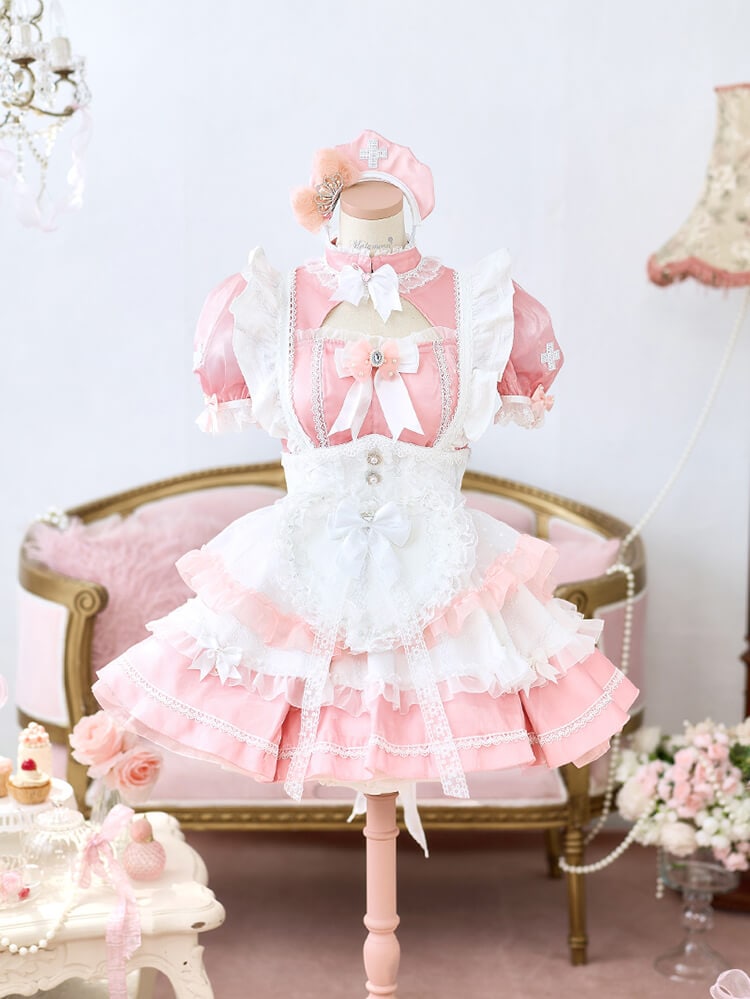 【即日発送】【iLiFE!真守みゅう着用】エーテルトーンリボンナース《ハロウィンコスプレ14点セット》【Malymoon/マリームーン】【CS26063-3】