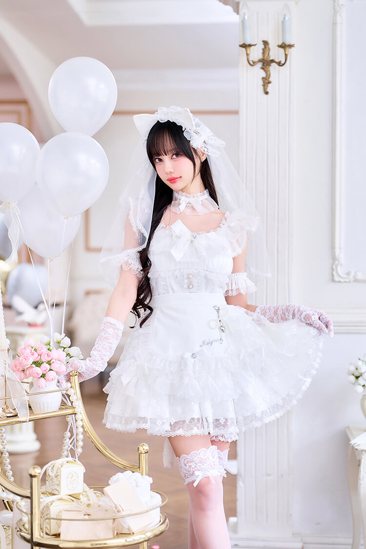 【予約-6月中旬頃より順次発送予定】【中村里砂着用】メルティリボンブライディキャット《オリジナルコスプレ12点セット》【Malymoon/マリームーン】【CS26049】