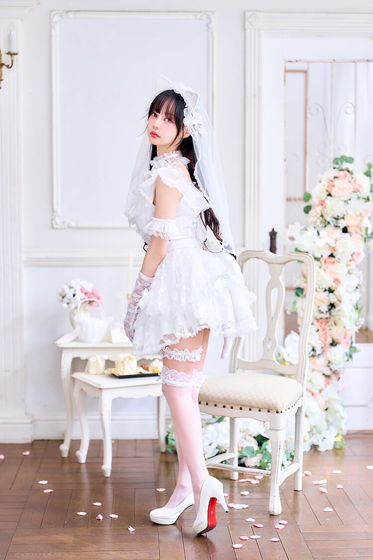 【予約-6月中旬頃より順次発送予定】【中村里砂着用】メルティリボンブライディキャット《オリジナルコスプレ12点セット》【Malymoon/マリームーン】【CS26049】