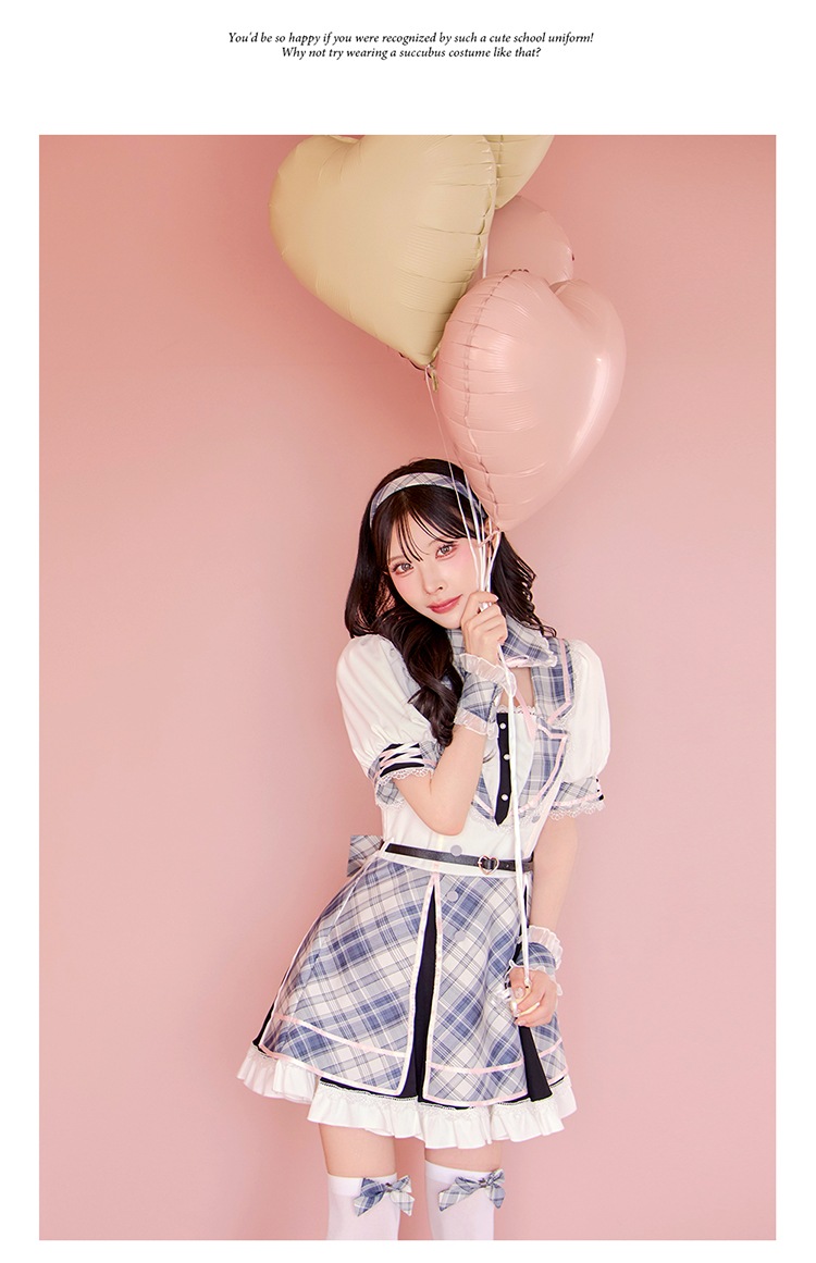 【即日発送】リボンロイヤルスクールコスチューム《ハロウィンコスプレ8点セット》【Malymoon/マリームーン】【CS25118】