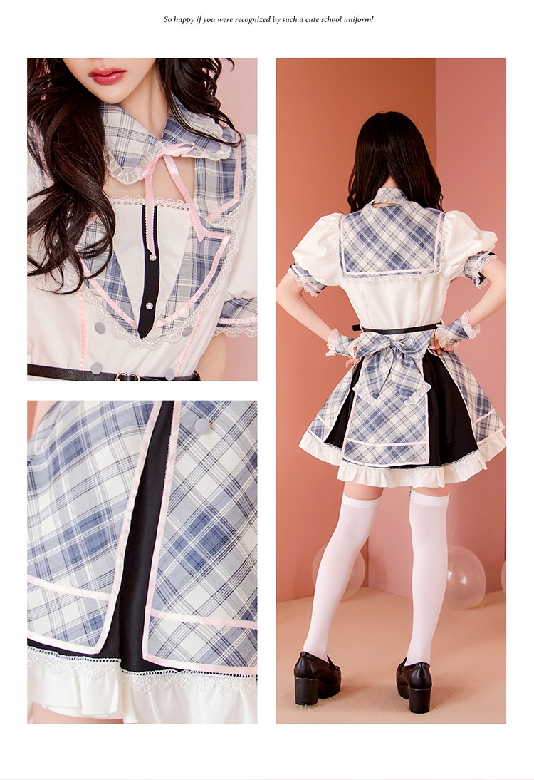 【即日発送】リボンロイヤルスクールコスチューム《ハロウィンコスプレ8点セット》【Malymoon/マリームーン】【CS25118】