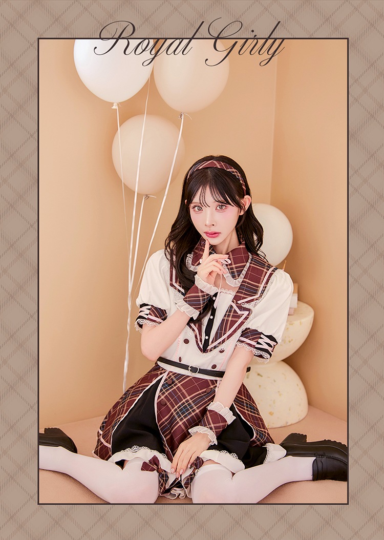 【即日発送】リボンロイヤルスクールコスチューム《ハロウィンコスプレ8点セット》【Malymoon/マリームーン】【CS25118】