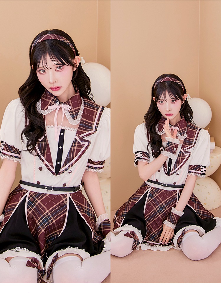 【即日発送】リボンロイヤルスクールコスチューム《ハロウィンコスプレ8点セット》【Malymoon/マリームーン】【CS25118】