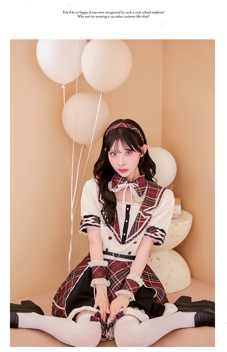 【即日発送】リボンロイヤルスクールコスチューム《ハロウィンコスプレ8点セット》【Malymoon/マリームーン】【CS25118】