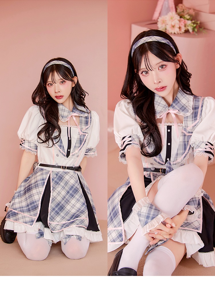 【即日発送】リボンロイヤルスクールコスチューム《ハロウィンコスプレ8点セット》【Malymoon/マリームーン】【CS25118】