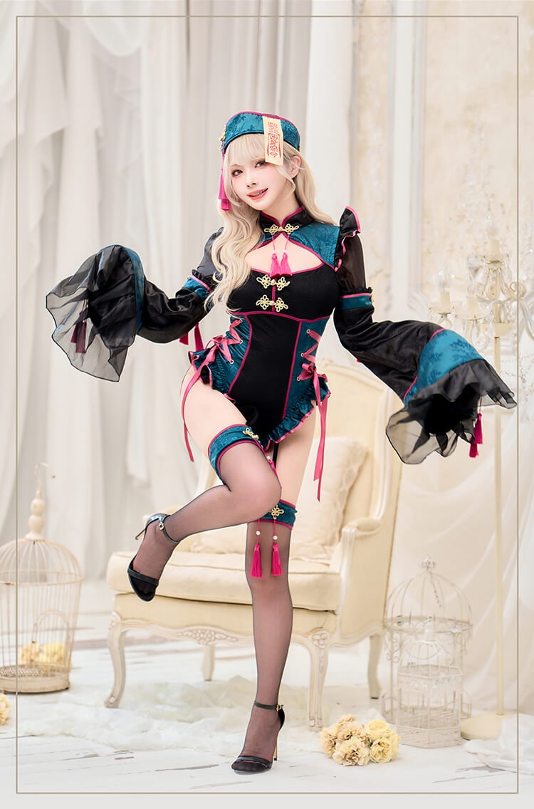 【即日発送】ミスティカルルージュキョンシー《ハロウィンコスプレ4点セット》【vanityME. × Malymoon】【CS25047】