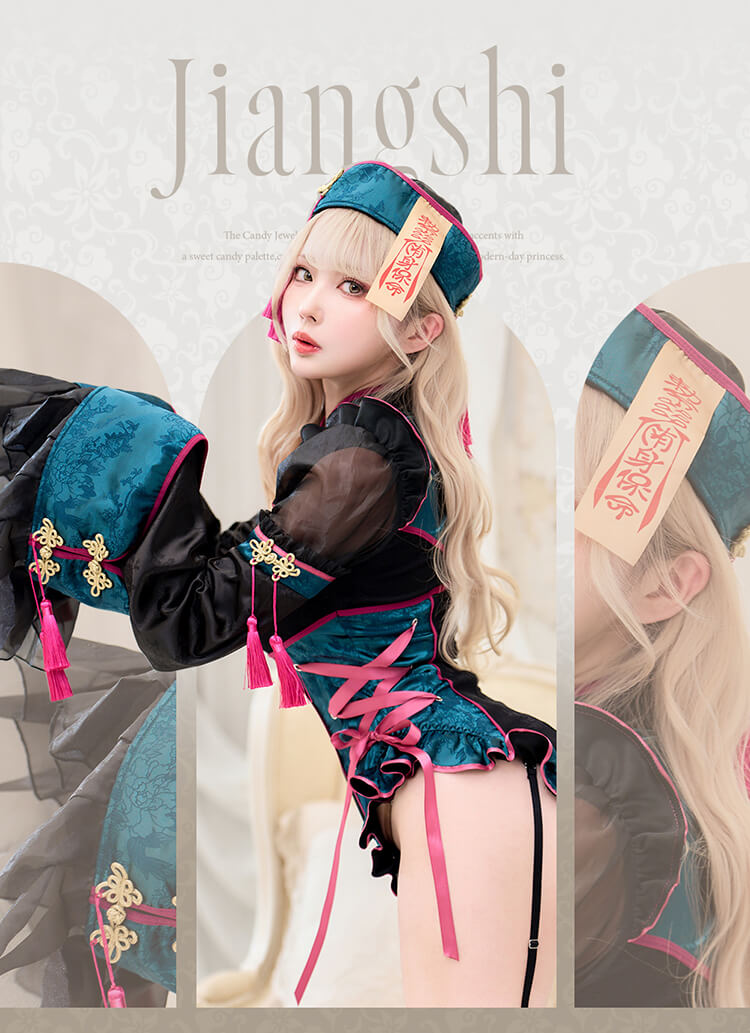 【即日発送】ミスティカルルージュキョンシー《ハロウィンコスプレ4点セット》【vanityME. × Malymoon】【CS25047】