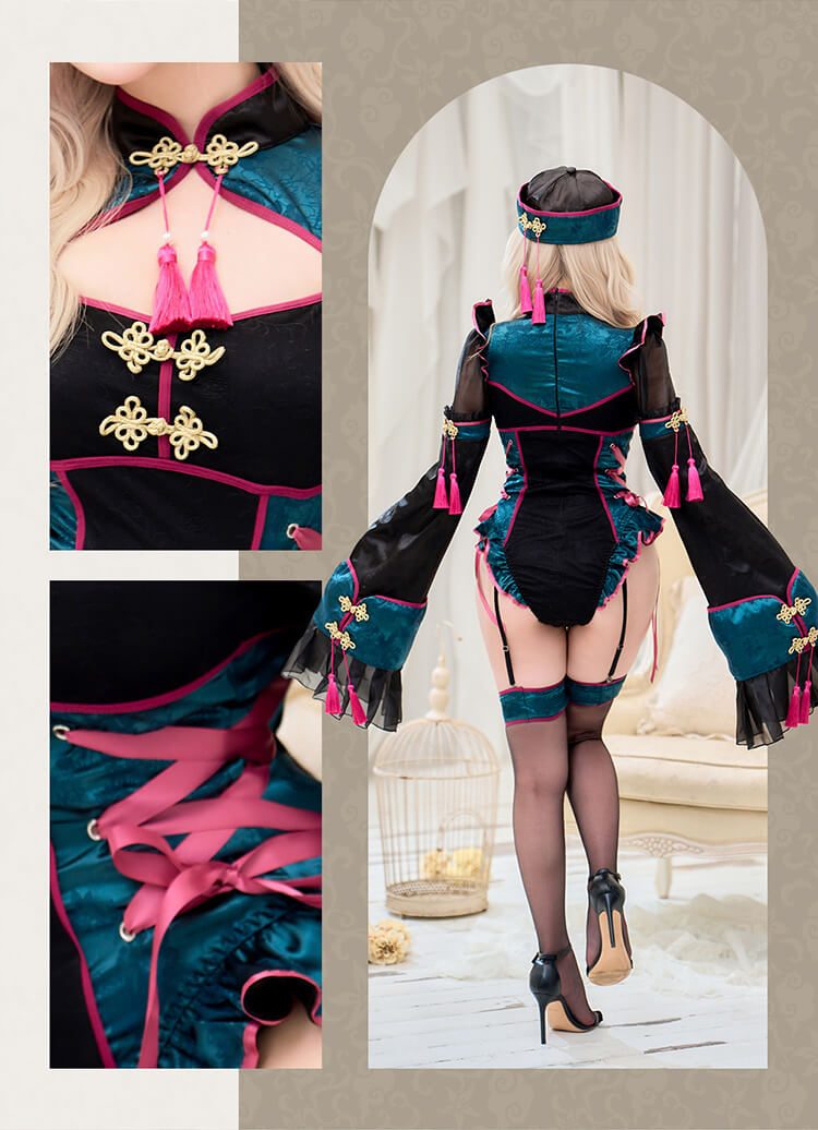 【即日発送】ミスティカルルージュキョンシー《ハロウィンコスプレ4点セット》【vanityME. × Malymoon】【CS25047】