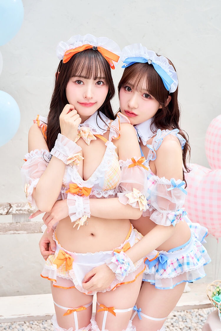 【即日発送】フリルチェックアラモードビキニ《レディース水着11点セット》【Malymoon/マリームーン】【SW25001】