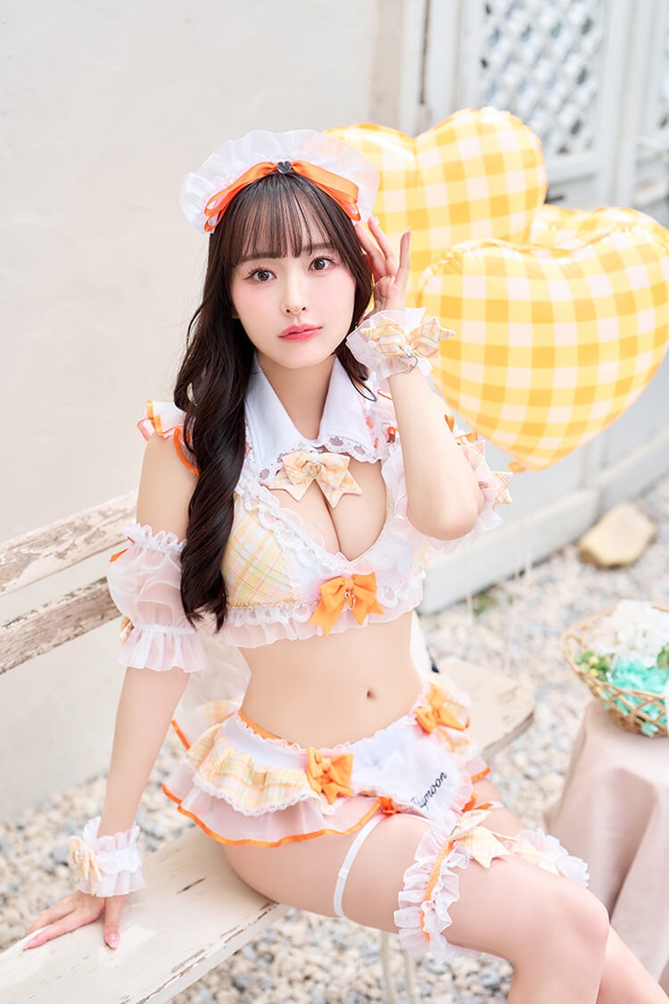 【即日発送】フリルチェックアラモードビキニ《レディース水着11点セット》【Malymoon/マリームーン】【SW25001】