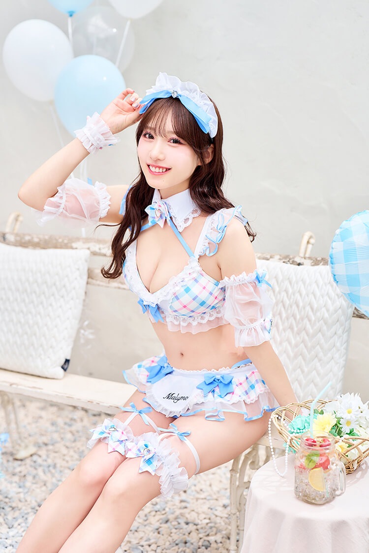 【即日発送】フリルチェックアラモードビキニ《レディース水着11点セット》【Malymoon/マリームーン】【SW25001】