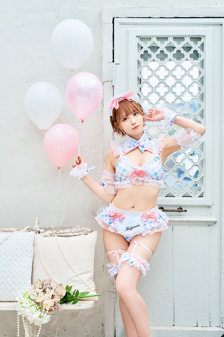 【即日発送】フリルチェックアラモードビキニ《レディース水着11点セット》【Malymoon/マリームーン】【SW25001】