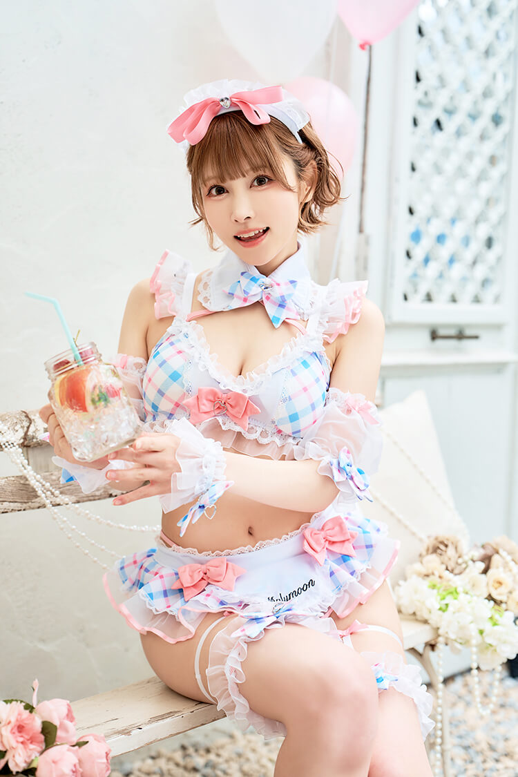 【即日発送】フリルチェックアラモードビキニ《レディース水着11点セット》【Malymoon/マリームーン】【SW25001】