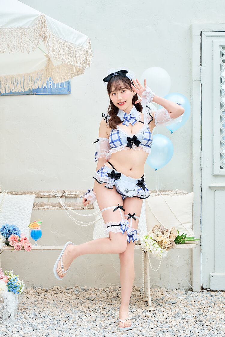 【即日発送】フリルチェックアラモードビキニ《レディース水着11点セット》【Malymoon/マリームーン】【SW25001】