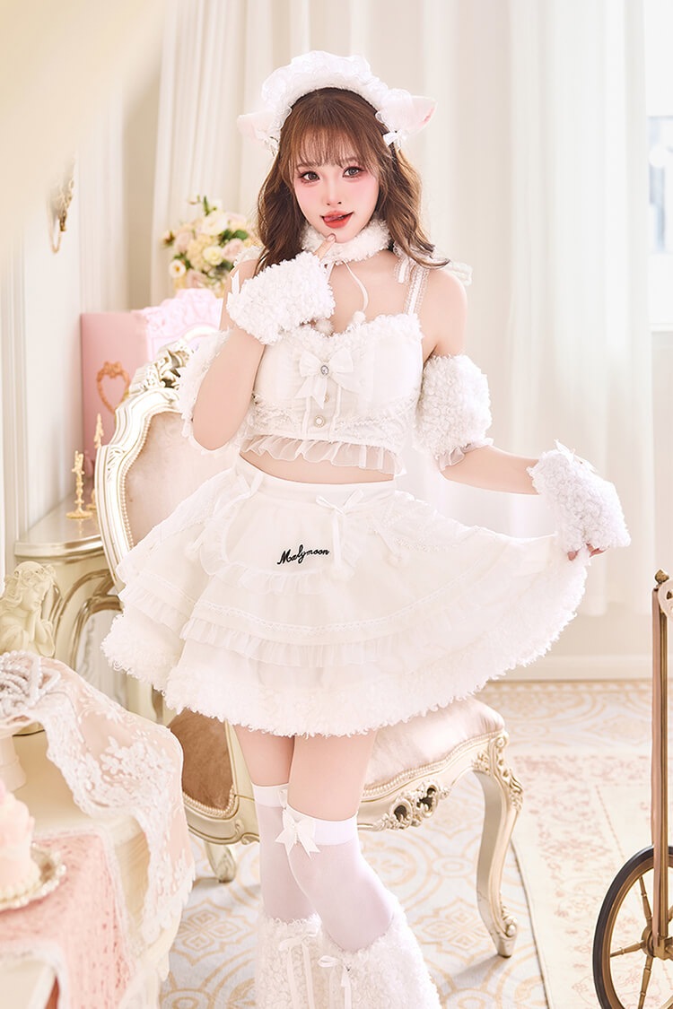 【予約-8月中旬頃より順次発送予定】ホイップシープメイド《ハロウィンコスプレ13点セット》【Malymoon/マリームーン】【CS26067】