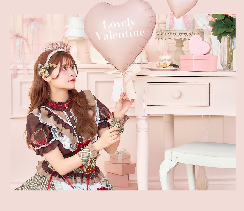 【即日発送】【景井ひな着用】ショコラドールフレンチメイド《バレンタインコスプレ12点セット》【Malymoon/マリームーン】【CS25163】
