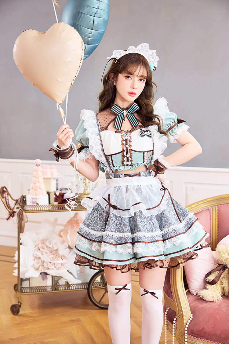 【Malymoon / マリームーン】ハートインミントリボンメイド ホワイトデー 即日発送】チョコミントスイートメイド《ホワイトデーコスプレ10点
