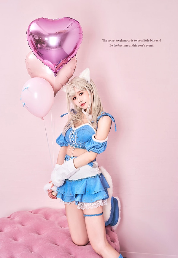 【即日発送】【五木あきらコラボ】シンデレラブルーデニムフォックス《ハロウィンコスプレ9点セット》【Malymoon/マリームーン】【10106】