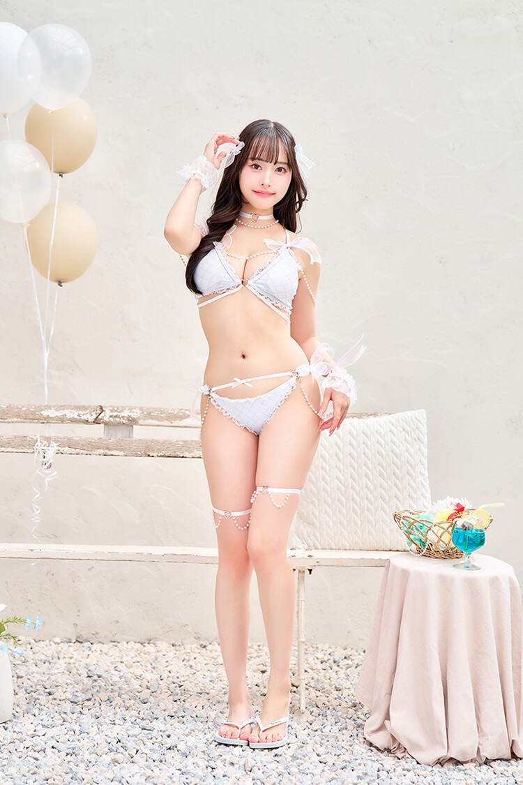 【即日発送】ミストリボンパールチェーンビキニ《レディース水着7点セット》【Malymoon/マリームーン】【SW25004】