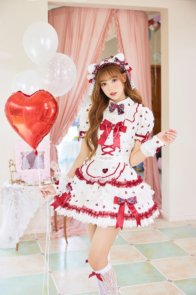 【予約-8月中旬より順次発送予定】ラブリップキャットメイド《ハロウィンコスプレ11点セット》【Malymoon/マリームーン】【CS26058-2】