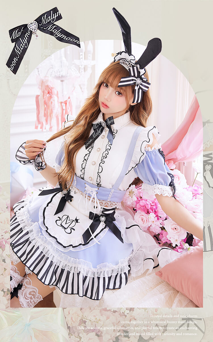 【即日発送】【沖縄コレクション着用】アリスプリンセスバニー《ハロウィンコスプレ14点セット》【Malymoon/マリームーン】【CS26099】