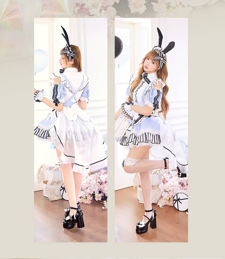 【即日発送】【沖縄コレクション着用】アリスプリンセスバニー《ハロウィンコスプレ14点セット》【Malymoon/マリームーン】【CS26099】