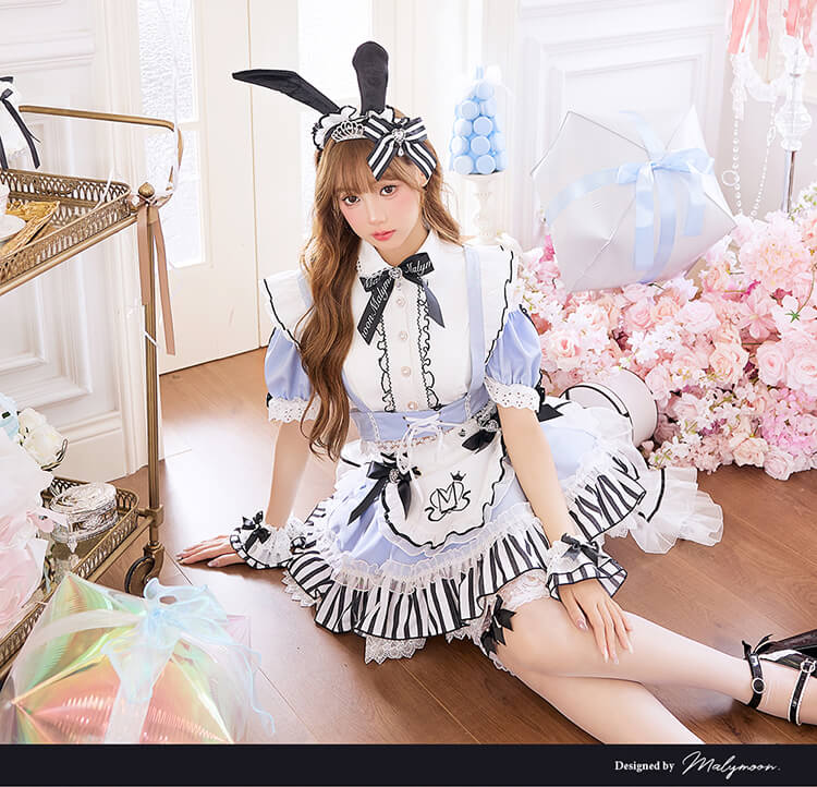 【即日発送】【沖縄コレクション着用】アリスプリンセスバニー《ハロウィンコスプレ14点セット》【Malymoon/マリームーン】【CS26099】